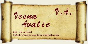 Vesna Avalić vizit kartica